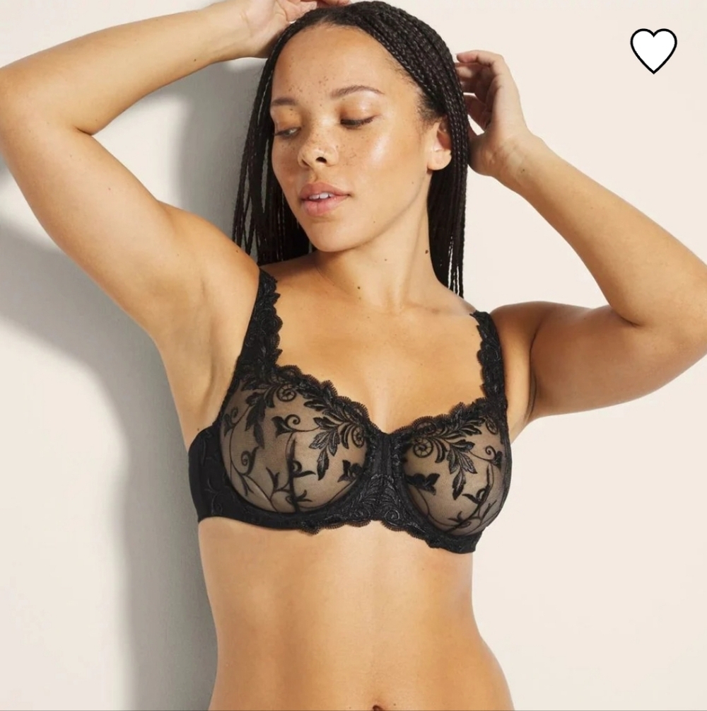 Soma Sensuous Lace Unlined Black Bra